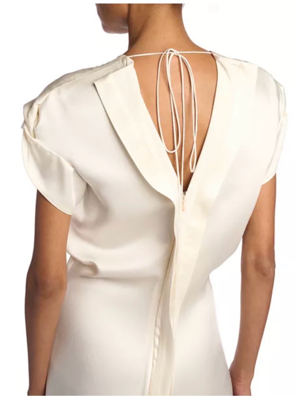 Twist Shoulder Asymmetric Satin Midi Dress
Victoria Beckham Sz 0
